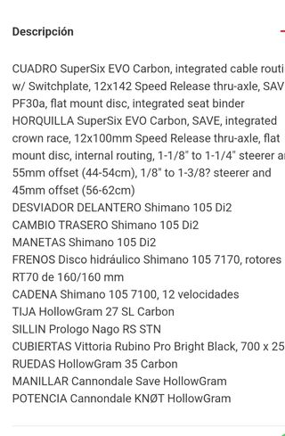 Cannondale Supersix Evo