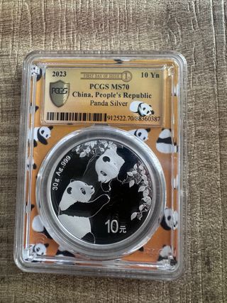 Moneda Panda China 2023 MS70 PCGS