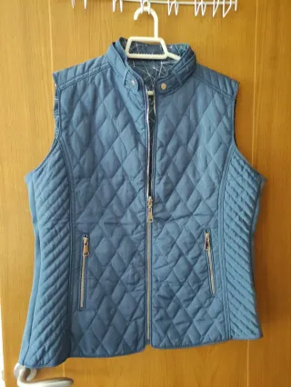 Chaleco acolchado mujer azul