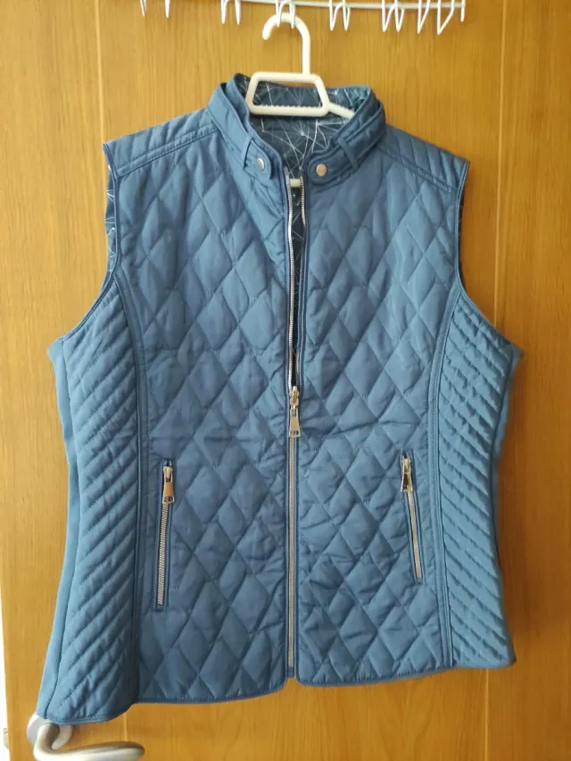 Chaleco acolchado mujer azul