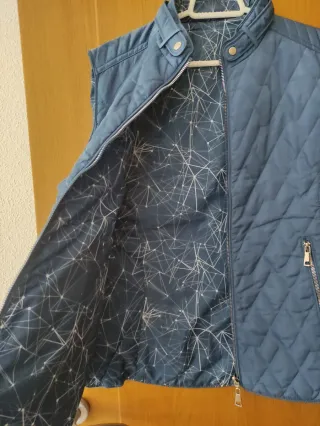 Chaleco acolchado mujer azul