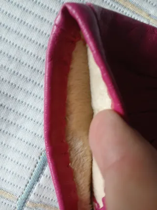Guantes de cuero fucsia sin estrenar Teria Yabar