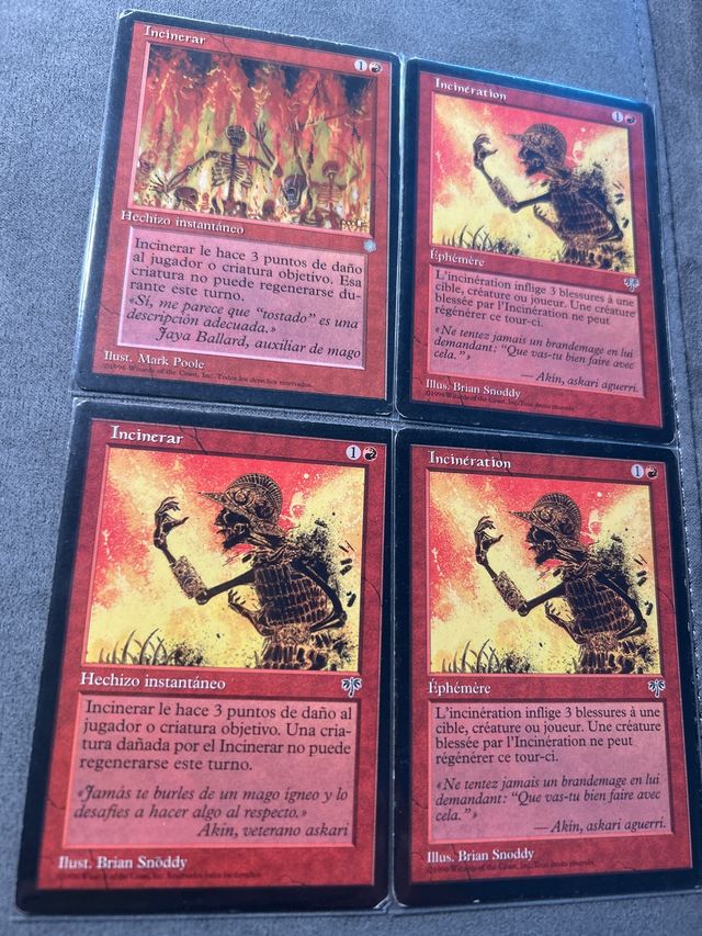 4 Cartas Magic: Incinerar/Incinération
