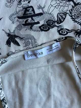 Vestido tirantes estampado dragones