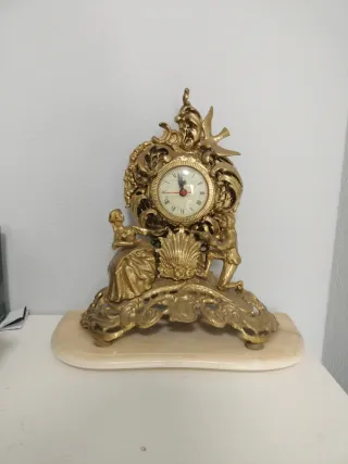 Reloj de sobremesa bronce dorado