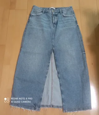 Falda vaquera larga Zara