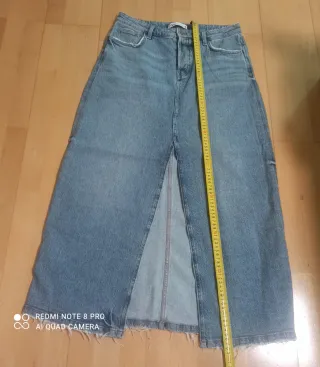 Falda vaquera larga Zara