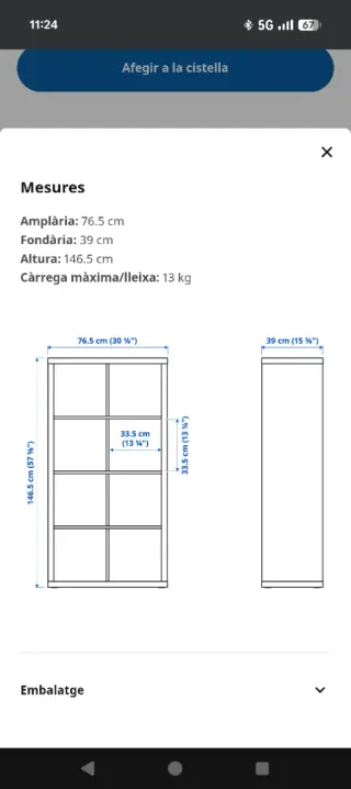 Estantería Kallax Negra IKEA