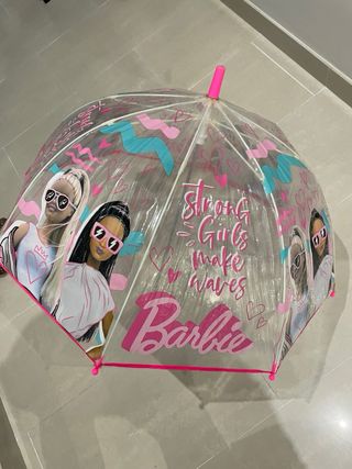 Paraguas Transparente Barbie Niña