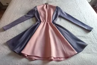 Vestido Mujer Talla M Gris y Rosa
