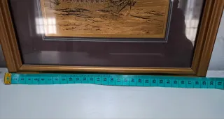 Quadro anni 70 stampa color oro