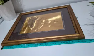 Quadro anni 70 stampa color oro
