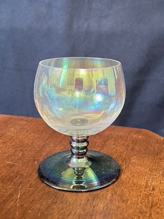 Bicchieri Cognac Vetro Cristallo Iridescente