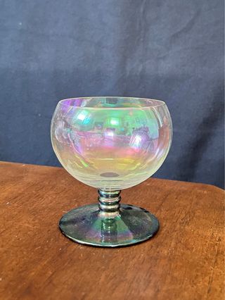 Bicchieri Cognac Vetro Cristallo Iridescente