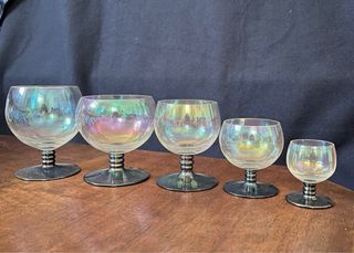 Bicchieri Cognac Vetro Cristallo Iridescente