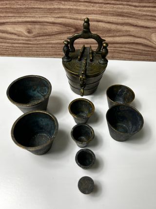 Ponderales de bronce o pesas de Nuremberg S.XIX