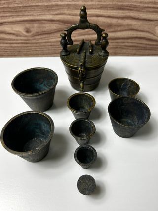 Ponderales de bronce o pesas de Nuremberg S.XIX