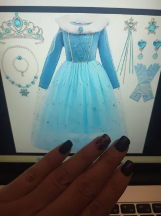 Vestito principessa Elsa Frozen bambina
