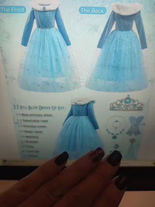 Vestito principessa Elsa Frozen bambina