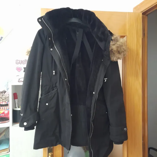 Chaqueta acolchada negra Zara