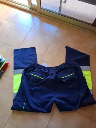 Pantalón de trabajo reflectante azul,