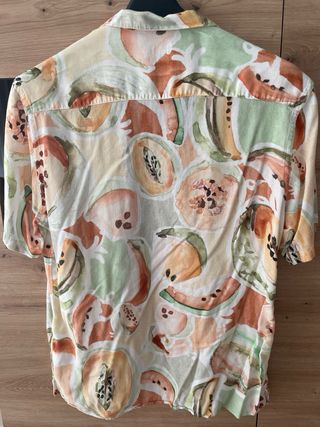 Camisa Zara Estampada Frutas Talla L