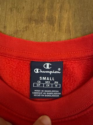 Sudadera Champion Vintage Roja Talla S