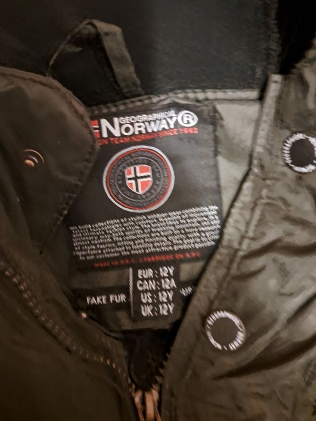 Chaqueta Geographical Norway Talla 12Y Verde