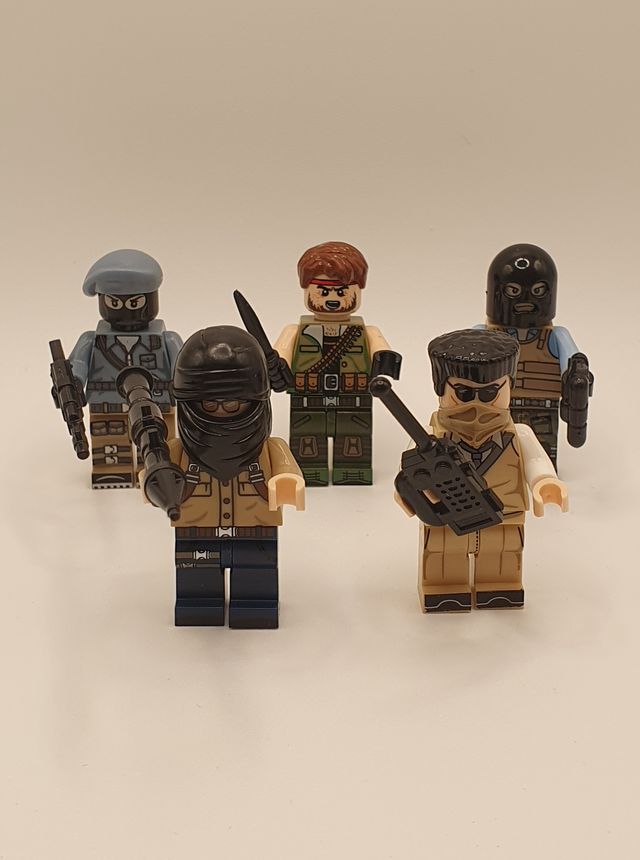 Lote 5 Figuras Terroristas Compatible Lego