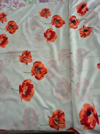 Copripiumino singolo Jysk, con papaveri rossi