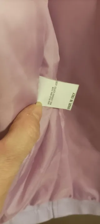 Giubbino in pelle donna viola chiaro taglia