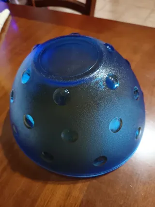 Fruttiera in Vetro Made in Italy Blu Trasparente