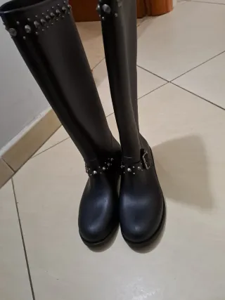 Stivali donna in gomma neri