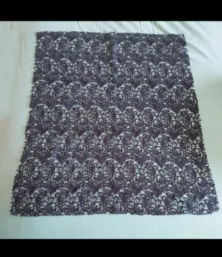 Centrotavola blu in pizzo