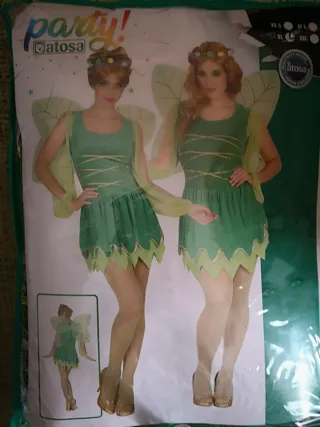 Disfraz de Campanilla, talla XL, regalo varita