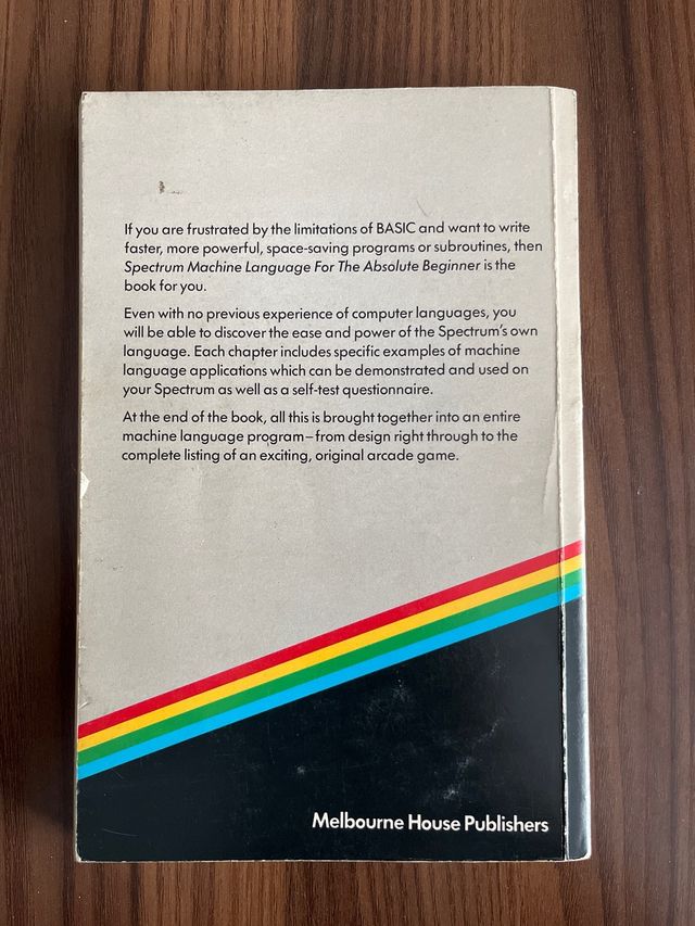 spectrum machine language for the absolute beginne