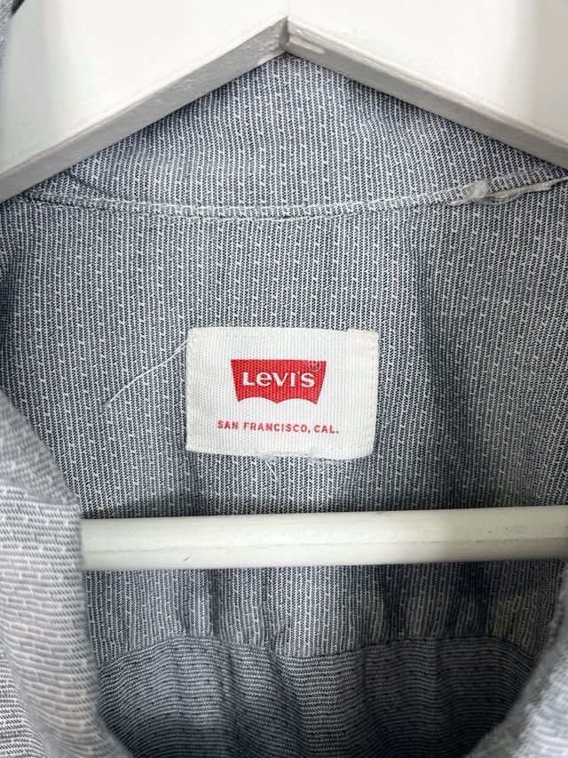 Camicia Levi's a Manica Lunga Classica Grigia Liscia Retrò