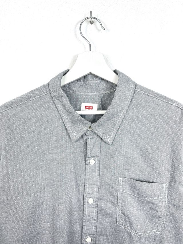 Camicia Levi's a Manica Lunga Classica Grigia Liscia Retrò