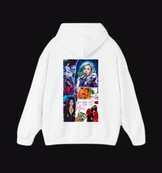 Sudadera Blanca con Estampado Cardi B