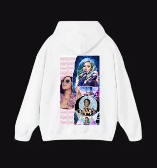 Sudadera Blanca con Estampado Cardi B