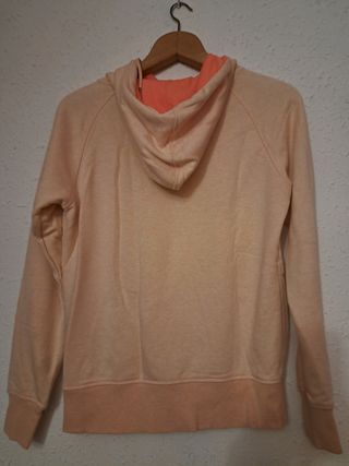 Sudadera con capucha beige y naranja