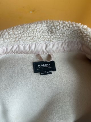 Chaquetón borrego Pull&Bear Beige