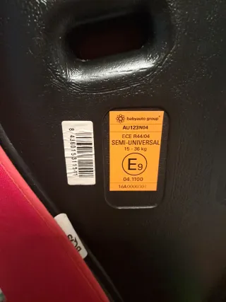 Silla coche Grupo 2/3 Isofix Roja