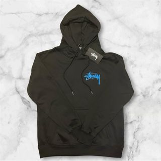 Sudadera Stussy Negra con Logo Azul