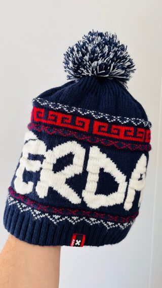 Gorro de lana Amsterdam azul y blanco