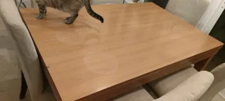 Mesa de comedor extensible de madera