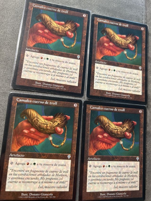 4x Camafeo Cuerno de Troll Magic The Gathering