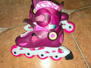 Patines en línea Oxelo Play 5 niña morado y rosa