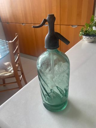 Sifón antiguo de vidrio
