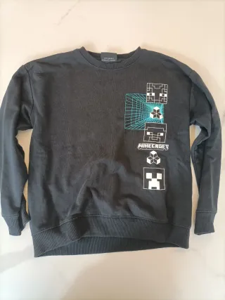 Sudadera niño Minecraft negra